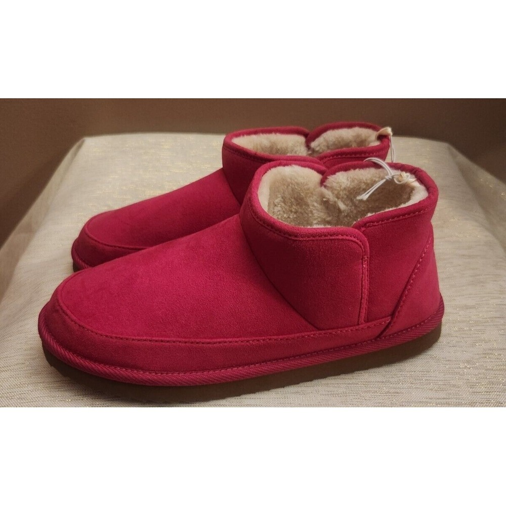 Old Navy Cozy Lined Faux Fur Winter Boots Booties Shoes Hot Pink Size 6 NWT